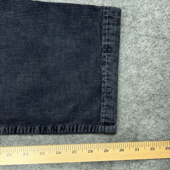 Talbots Pants Womens 10 Long Black Corduroy Straight Leg Jeans Stretch Cotton - Picture 10 of 12